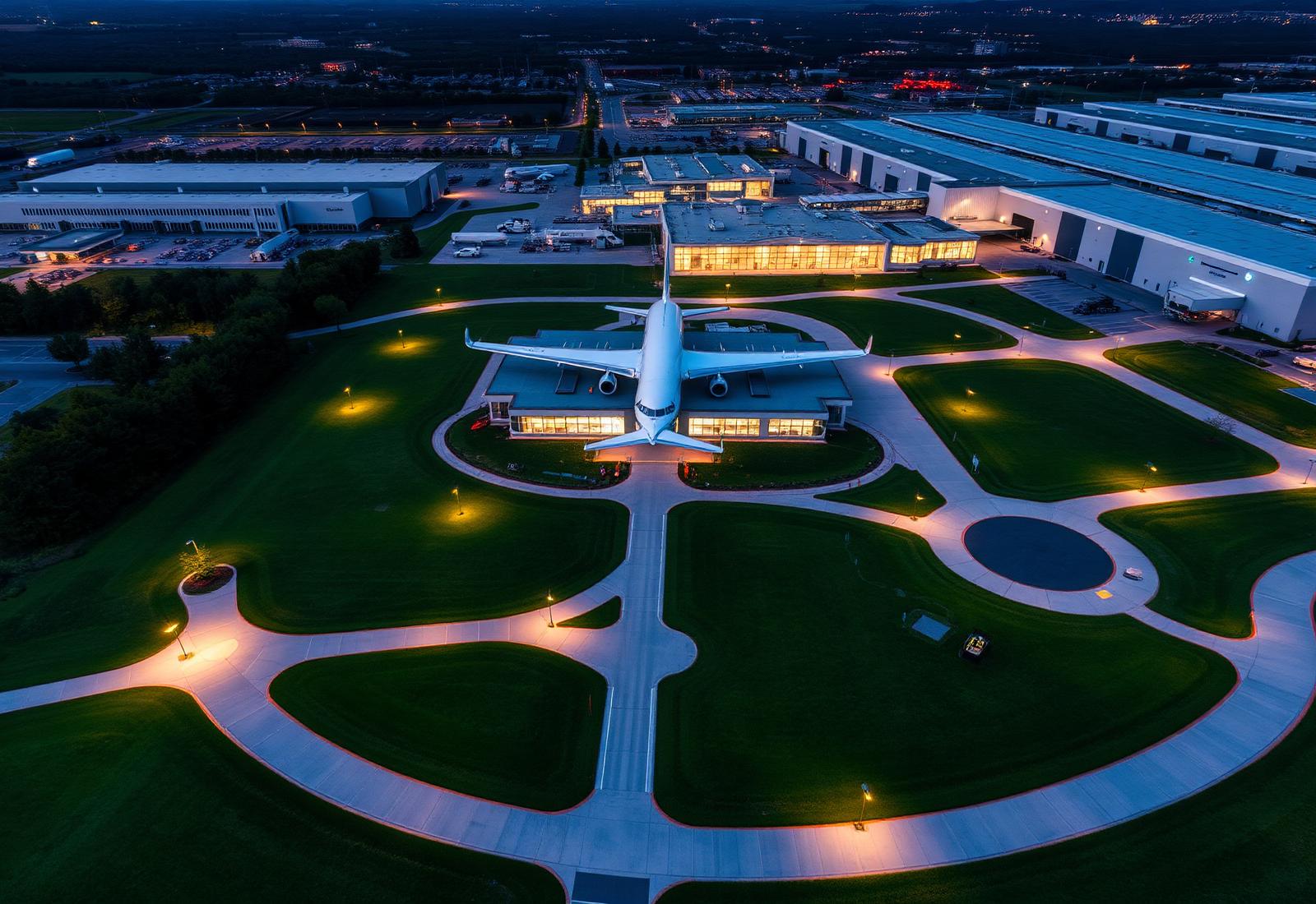 Commercial grounds — aerospace campus